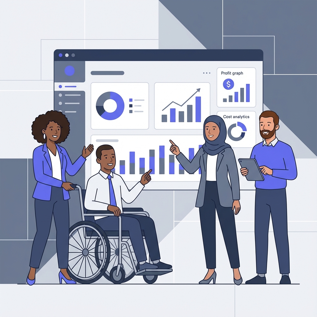 Manuflow Mission - Team collaborating on cost analytics